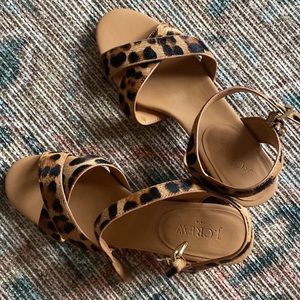 J Cree Leopard Sandal Heels (never worn!)